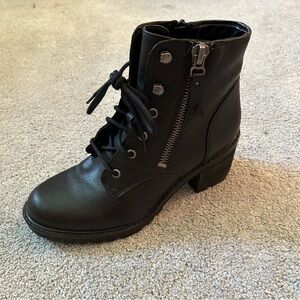 Black Heeled Combat Boots